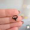 Сережка кафф Чорний хрест медичне золото Xuping Black Без проколу
